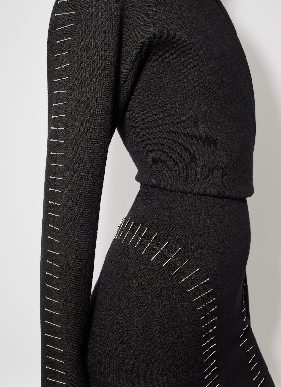 Embroidered cropped jacket ALAÏA BLACK EMBROIDERED CROPPED JACKET